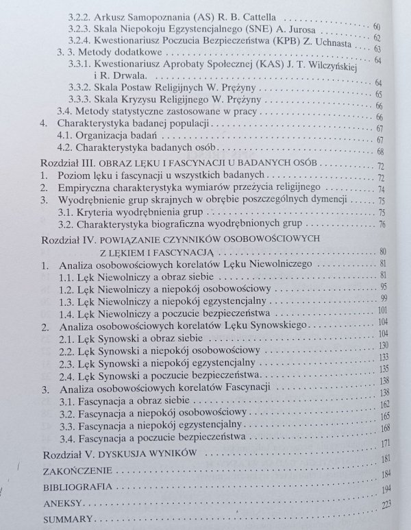 Jerzy Szymołon Lęk i fascynacja. Osobowościowe korelaty lęku i fascynacji w przeżyciu religijnym