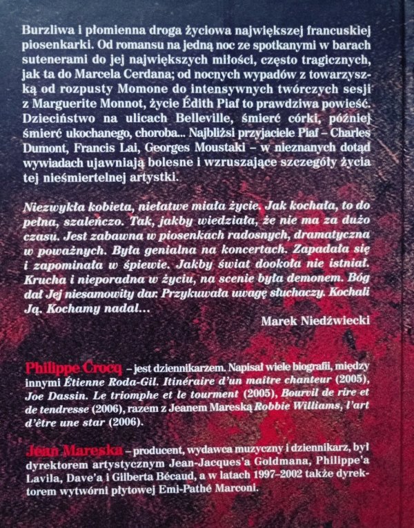 Niczego nie żałuję. Życie Edith Piaf