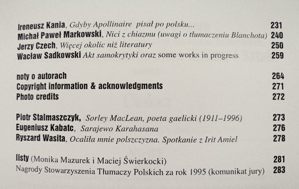 Literatura na świecie 10/1996 Maurice Blanchot, Emmanuel Levinas, Andre Breton