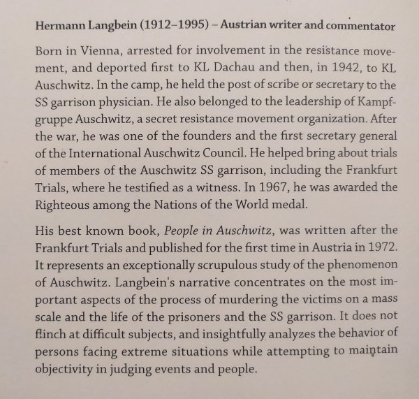 Hermann Langbein People in Auschwitz