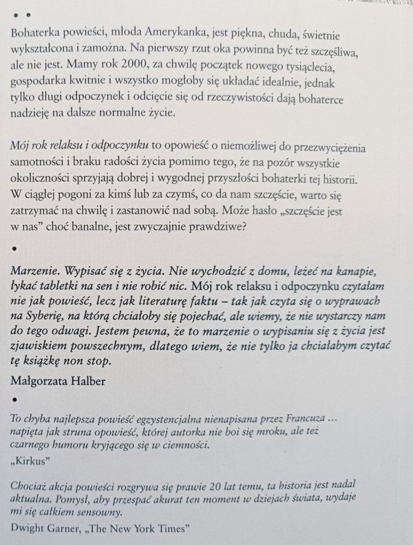 Ottessa Moshfegh Mój rok relaksu i odpoczynku
