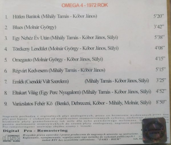 Omega Golden Hits vol. 3 CD