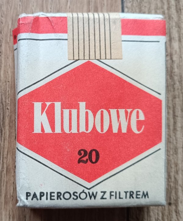 Papierosy Klubowe - paczka z lat 80.