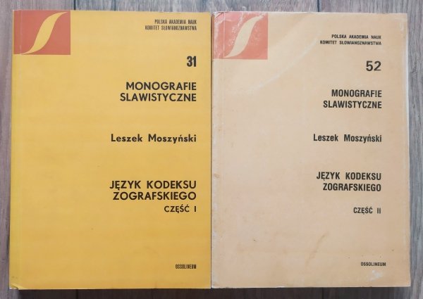 Leszek Moszyński Język Kodeksu Zografskiego