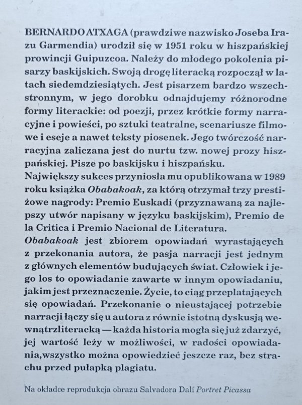 Bernardo Atxaga Obabakoak. W poszukiwaniu ostatniego słowa