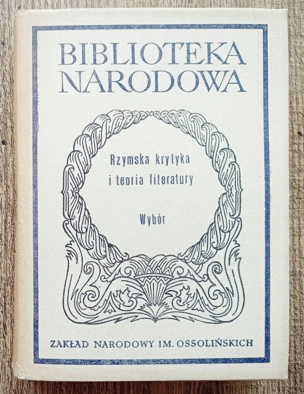 Stanisław Stabryła Rzymska krytyka i teoria literatury 