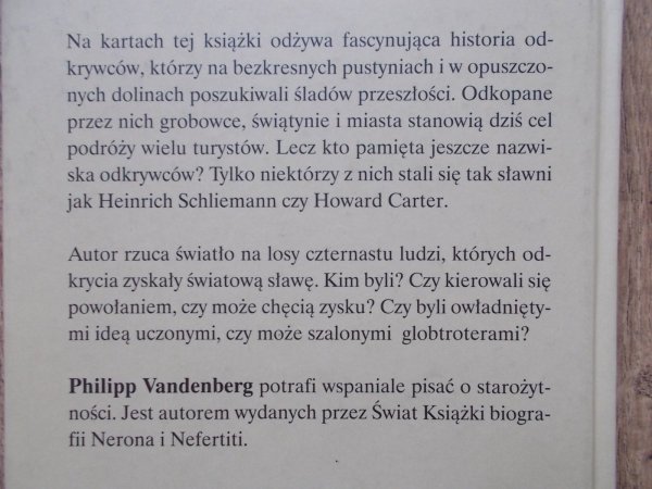 Philipp Vandenberg • Śladami przeszłości. Największe odkrycia archeologów