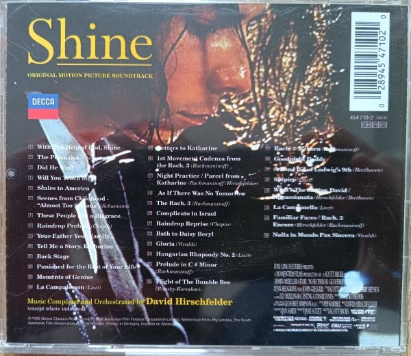 Shine. Original Motion Picture Soundtrack CD