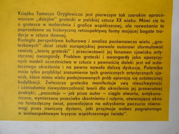 Tomasz Gryglewicz • Groteska w sztuce polskiej XX wieku
