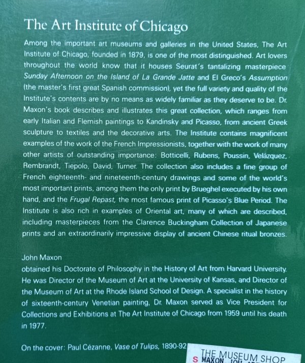 John Maxon The Art Institute of Chicago