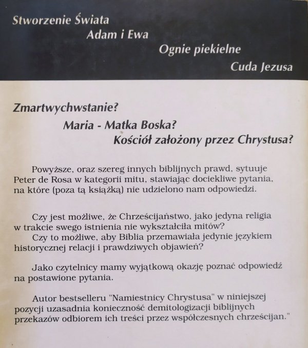 Peter de Rosa Mitologia Chrześcijaństwa
