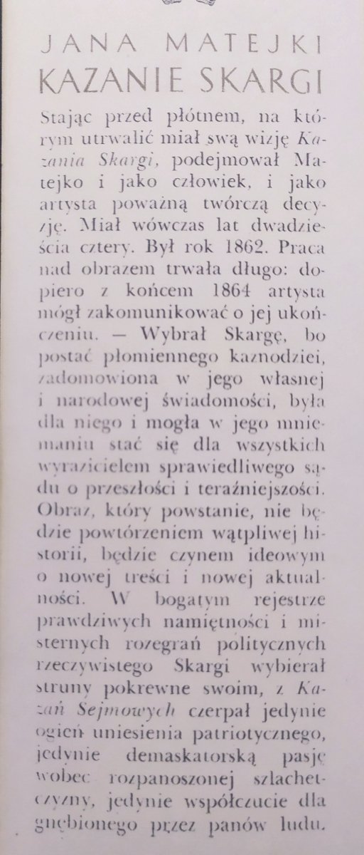 Mieczysław Porębski Jana Matejki Kazanie Skargi