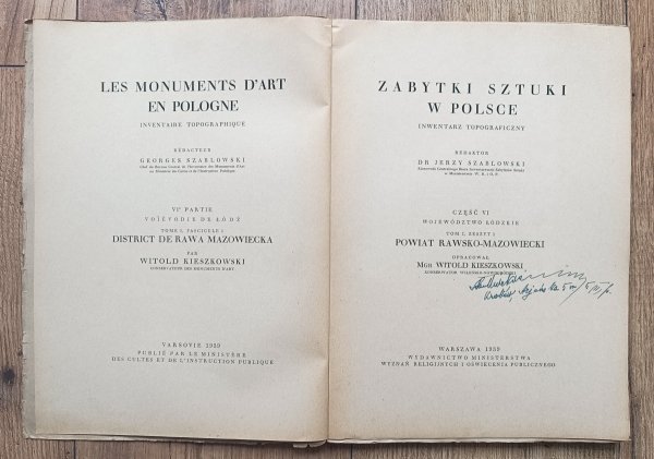 Zabytki sztuki w Polsce: inwentarz topograficzny Województwo łódzkie / Powiat rawsko-mazowiecki / 1939