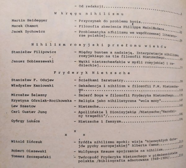Colloquia Communia 3-6/1985 (20-23) Heidegger, Jung, Szestow, Nietzsche