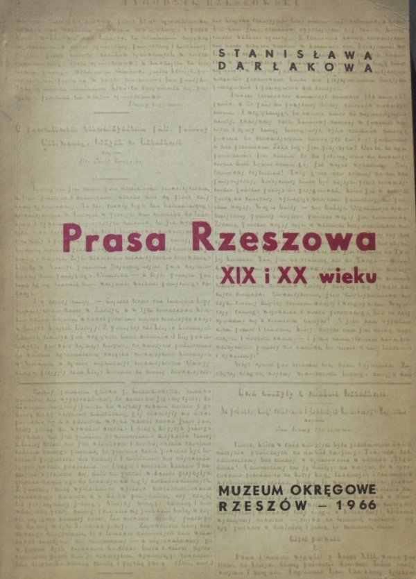 Stanisława Darłakowa • Prasa Rzeszowa XIX i XX wieku