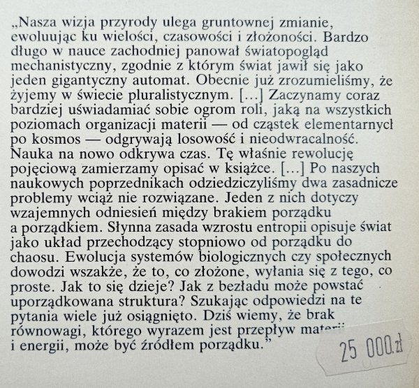 Z chaosu ku porządkowi. Nowy dialog człowieka z przyrodą