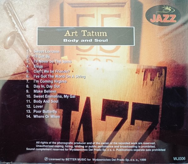 Art Tatum Body and Soul CD