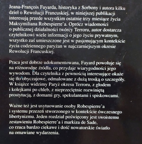 Jean-Francois Fayard 100 dni Robespierre'a