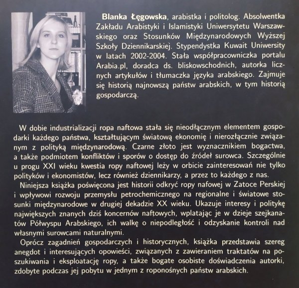 Blanka Łęgowska Polityka naftowa państw arabskich Zatoki Perskiej