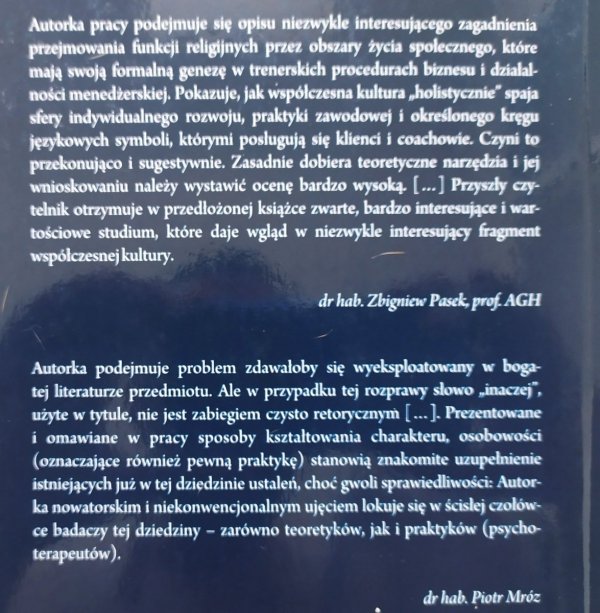Izabela Trzcińska O duchowości inaczej. Coaching w perspektywie przemian kultury współczesnej