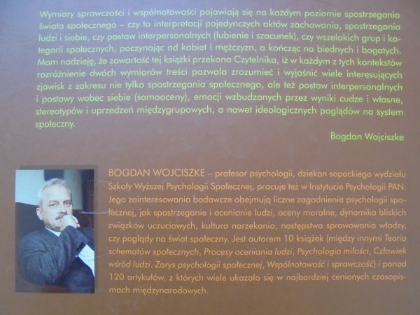 Bohdan Wojciszke • Sprawczość i wspólnotowość. Podstawowe wymiary spostrzegania społecznego
