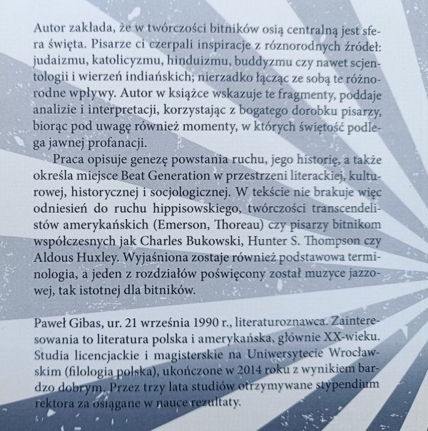Paweł Gibas Beat Generation. Sacrum i Profanum