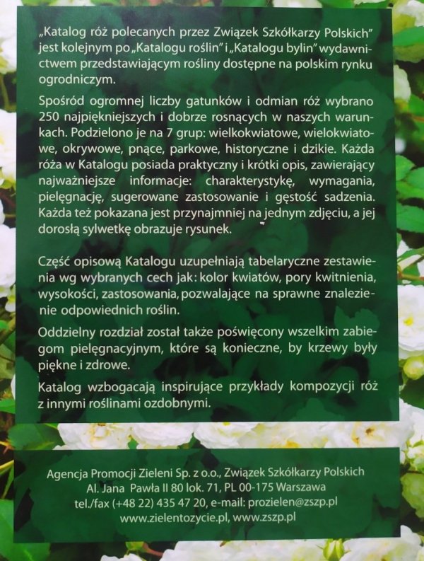 Katalog róż polecanych przez Związek Szkółkarzy Polskich
