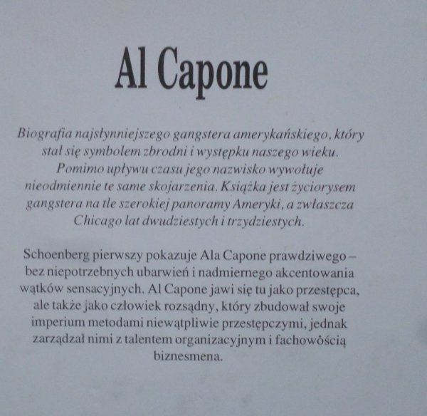 Robert J. Schoenberg • Al Capone 