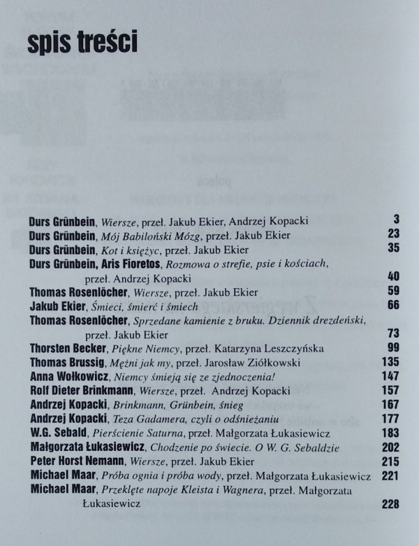 Literatura na świecie 3/1998 • Durs Grunbein, WG Sebald, Thomas Rosenlocher
