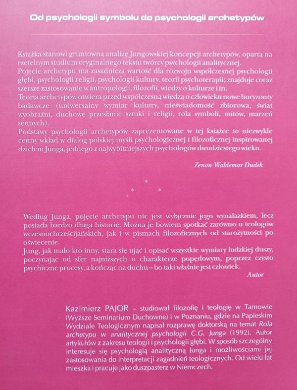 Kazimierz Pajor Psychologia archetypów Junga