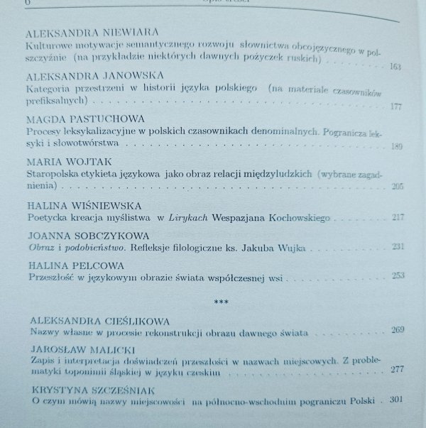 Przeszłość w językowym obrazie świata