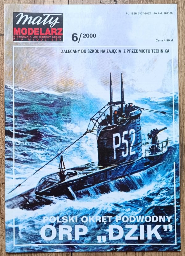 Mały Modelarz 6/2000 / Polski okręt podwodny ORP 'Dzik'