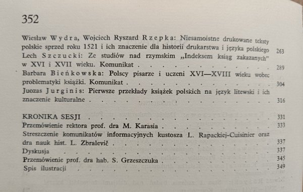 Dawna książka i kultura. Materiały międzynarodowej sesji naukowej