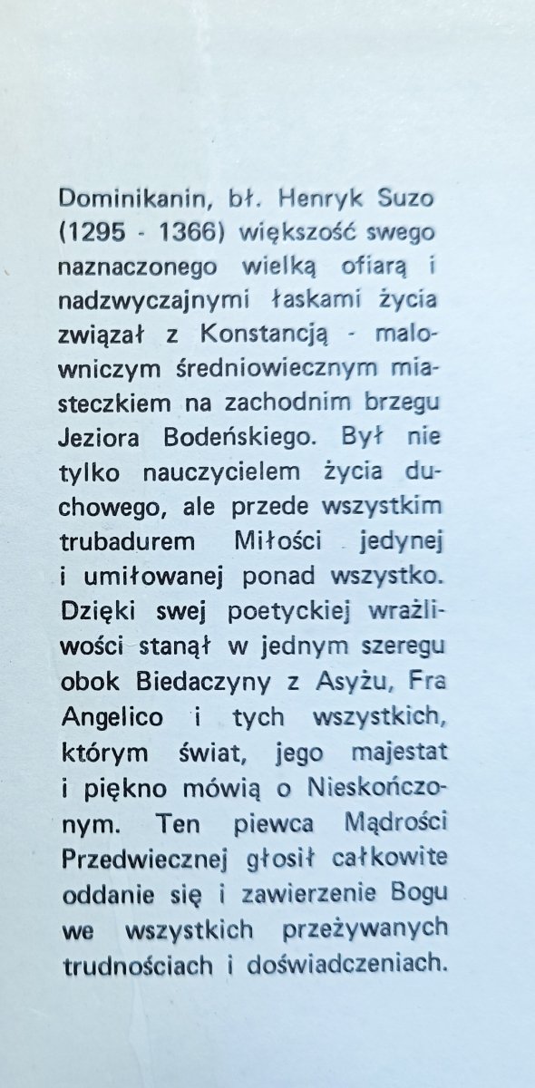 Henryk Suzo Księga Mądrości Przedwiecznej