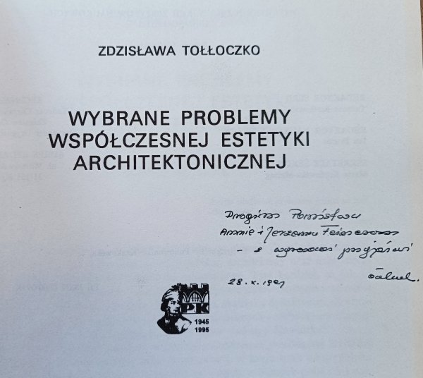 Zdzisława Tołłoczko Wybrane problemy współczesnej estetyki architektonicznej