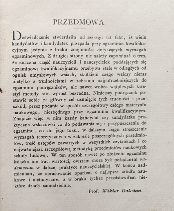 Podręcznik do egzaminu kwalifikacyjnego dla nauczycieli szkół ludowych pospolitych