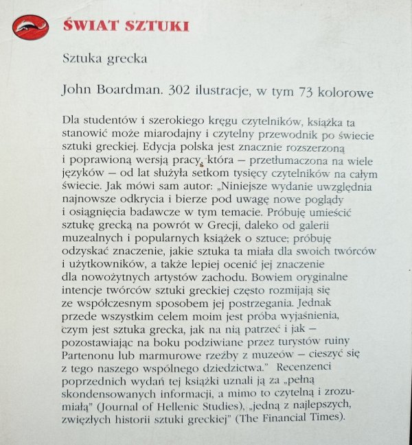 John Boardman Sztuka grecka