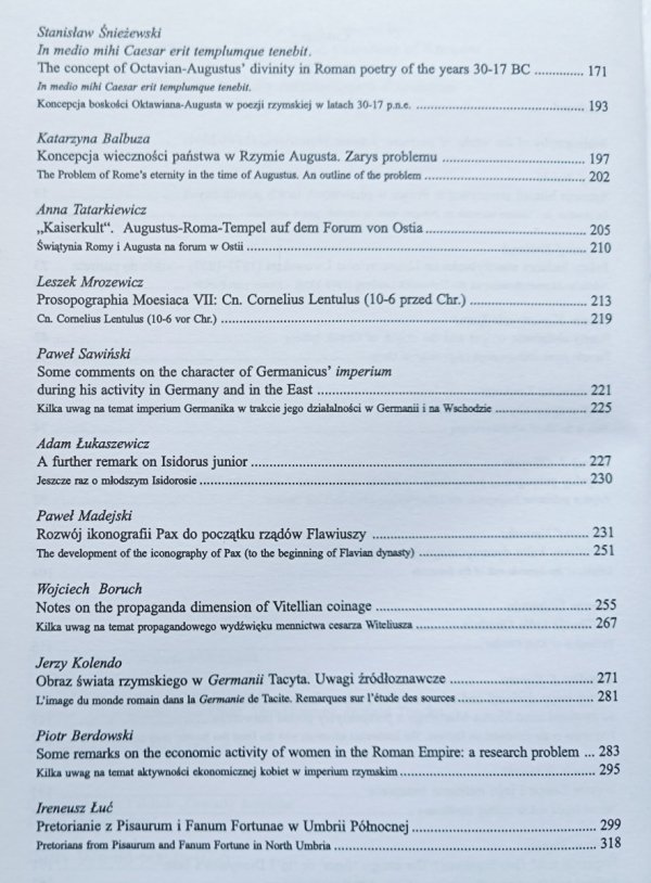 Haec mihi in animis vestris templa: Studia Classica in Memory of Professor Lesław Morawiecki