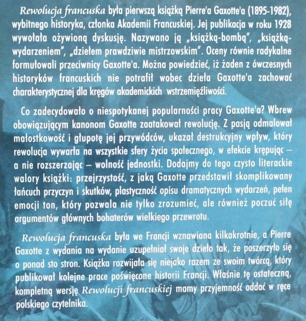 Pierre Gaxotte Rewolucja francuska