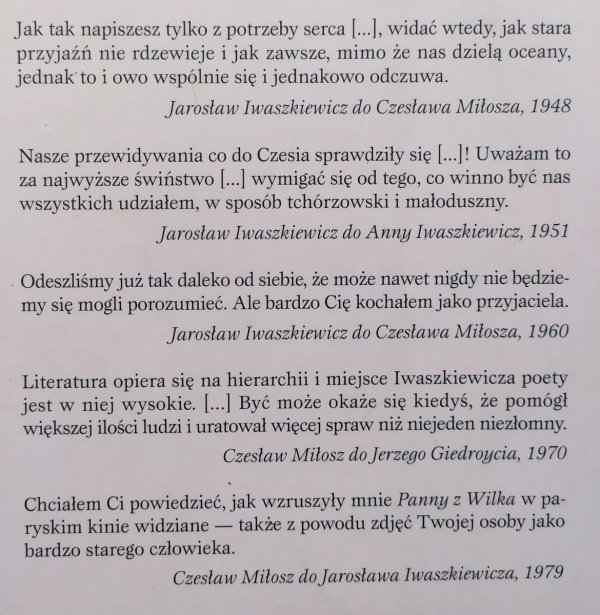 Czesław Miłosz, Jarosław Iwaszkiewicz Portret podwójny