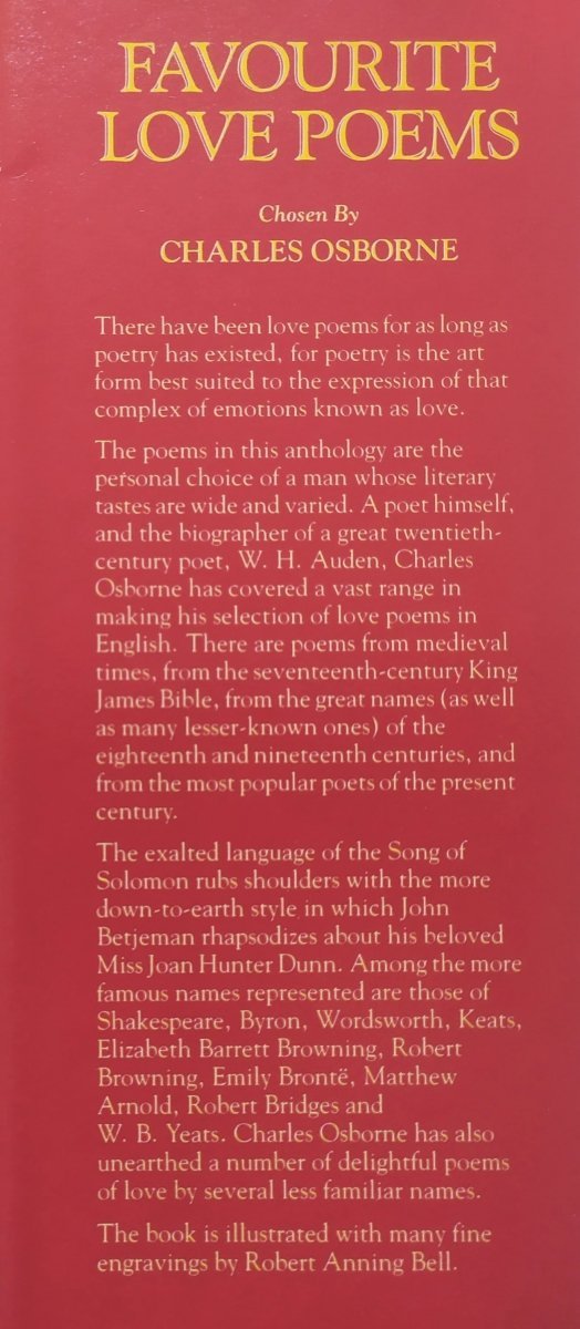 Osborne Charles ed. Favourite Love Poems