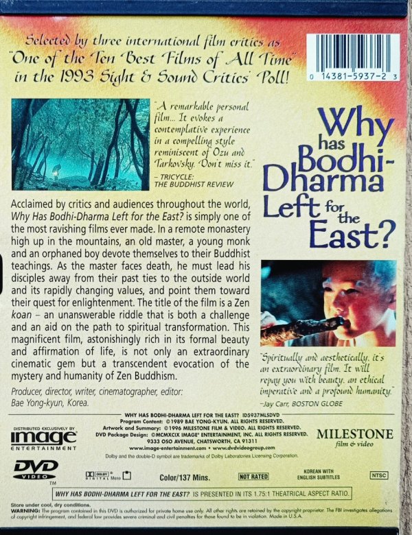 Why has Bodhi-Dharma Left for the East? DVD