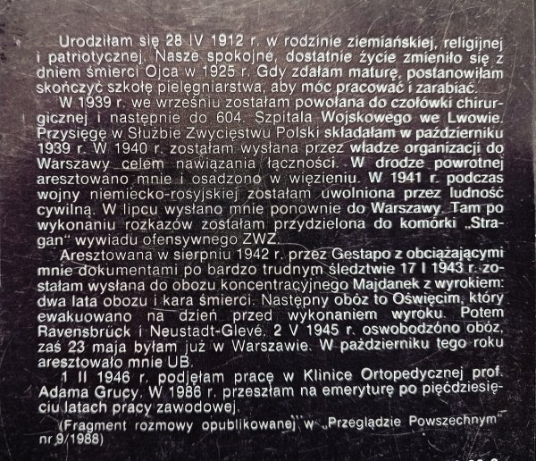 Wanda Ossowska Przeżyłam. Lwów-Warszawa 1939-1946