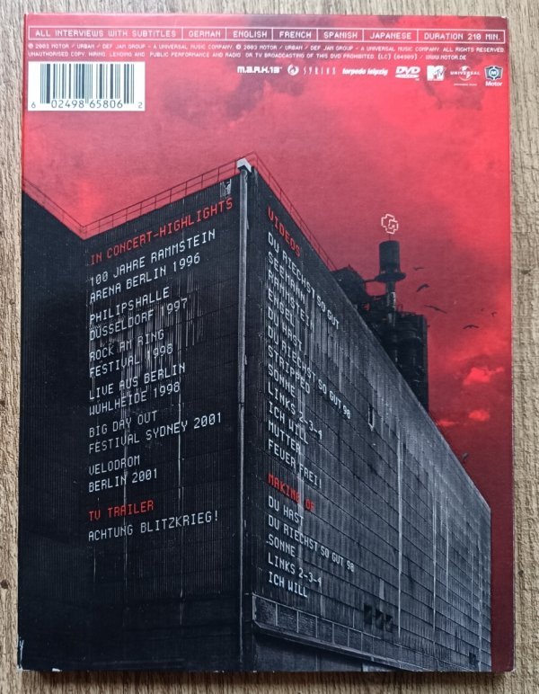 Rammstein Lichtspielhaus DVD