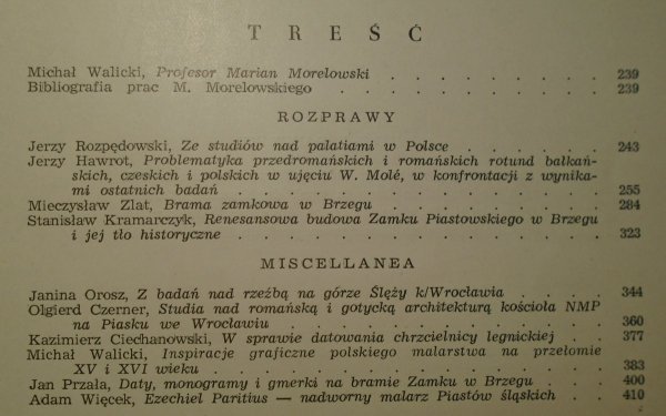 Biuletyn Historii Sztuki 3-4/1962 Śląsk, Brzeg, Wrocław, Zamek Piastowski
