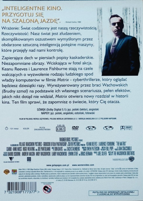 Lana i Lilly Wachowski Matrix DVD