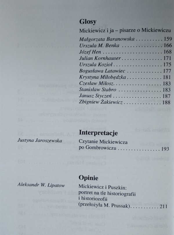 Teksty Drugie 5/1998 • Mickiewicz i współczesność