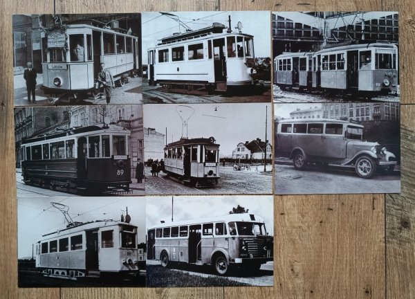 MPK Kraków. Tabor historyczny - zestaw 8 pocztówek