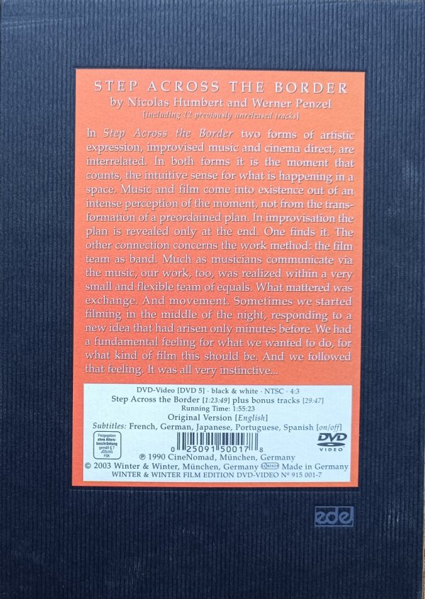  Nicolas Humbert, Werner Penzel, Fred Frith Step Across The Border DVD