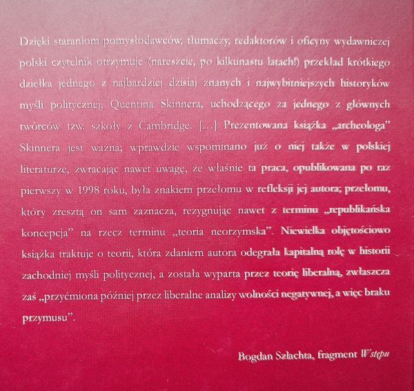 Quentin Skinner Wolność przed liberalizmem